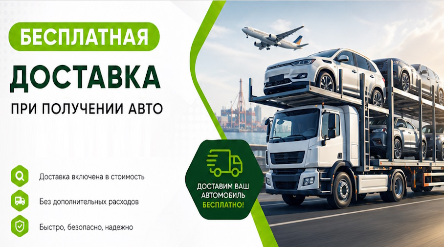 Акция! Бесплатная доставка по Йошкаре-Ола при получении авто